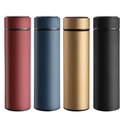 Gift Vacuum Insulated Stainless Steel Thermos Cup Frosted Temperature Display Water Bottle