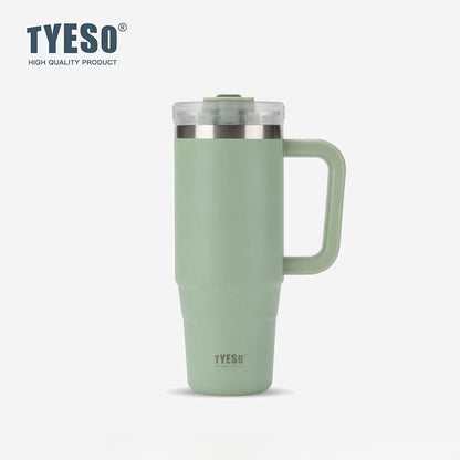 Tyeso Large Vacuum Insulated Coffee Cup 1200ml Stainless Steel Thermal Flask Tumbler Water Bottle Ice Cool Car Cup