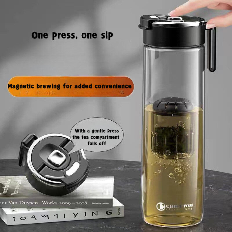 SG Ready Stock 800ml Tritan Magnetic Tea Separation Water Cup Large Capacity Tea Cup