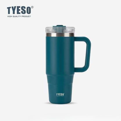 Tyeso Large Vacuum Insulated Coffee Cup 1200ml Stainless Steel Thermal Flask Tumbler Water Bottle Ice Cool Car Cup
