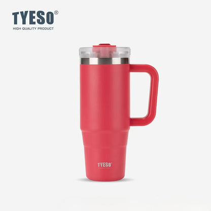 Tyeso Large Vacuum Insulated Coffee Cup 1200ml Stainless Steel Thermal Flask Tumbler Water Bottle Ice Cool Car Cup