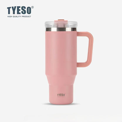 Tyeso Large Vacuum Insulated Coffee Cup 1200ml Stainless Steel Thermal Flask Tumbler Water Bottle Ice Cool Car Cup