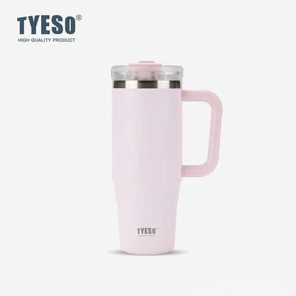 Tyeso Large Vacuum Insulated Coffee Cup 1200ml Stainless Steel Thermal Flask Tumbler Water Bottle Ice Cool Car Cup