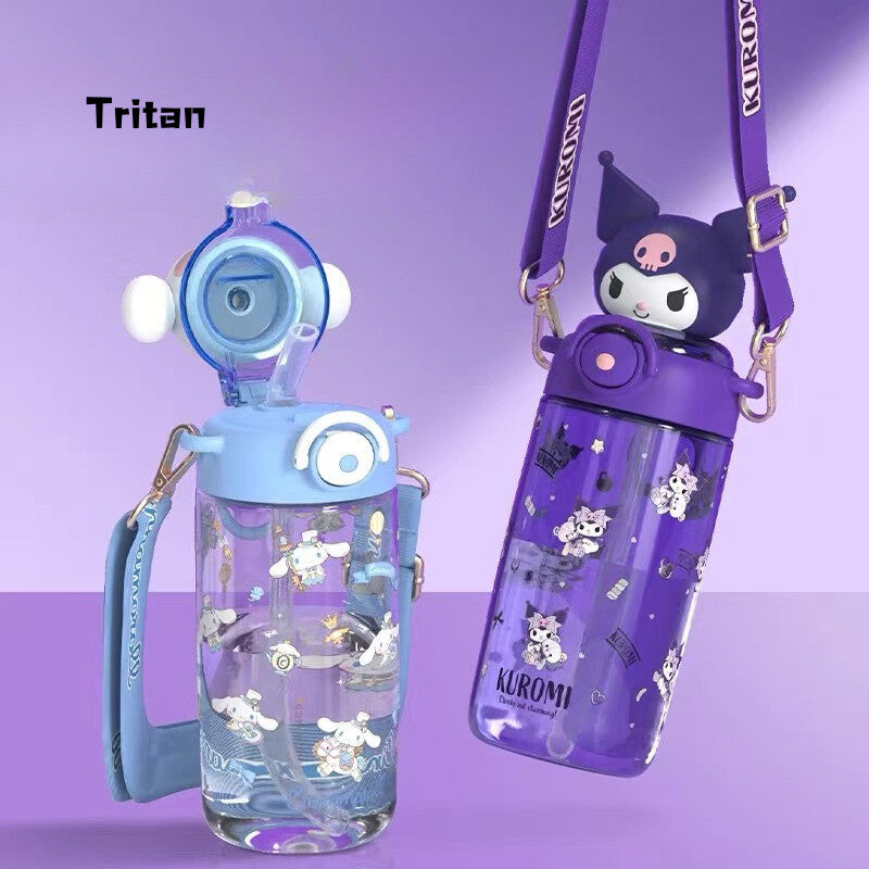 SG Ready Stock Sanrio Kids Tritan Water Bottle BPA Free Cute & Portable Direct Drink Cup Children Xmas Gift Straw Cup