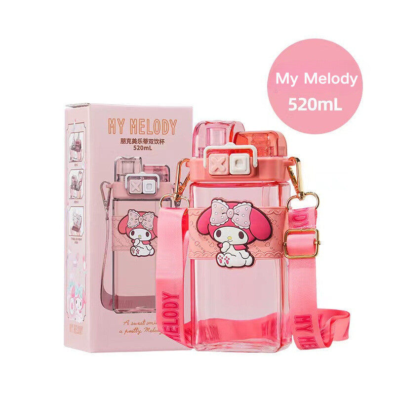 SG Ready Stock Sanrio Kids Tritan Water Bottle BPA Free Cute & Portable Direct Drink Cup Children Xmas Gift Straw Cup