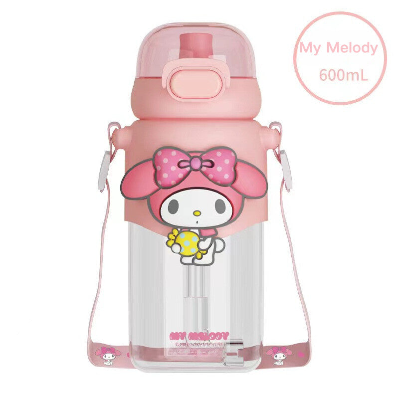 SG Ready Stock Sanrio Kids Tritan Water Bottle BPA Free Cute & Portable Direct Drink Cup Children Xmas Gift Straw Cup