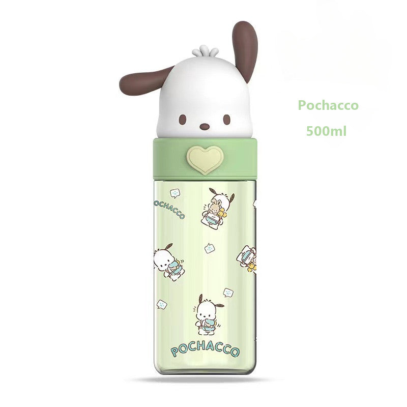 SG Ready Stock Sanrio Kids Tritan Water Bottle BPA Free Cute & Portable Direct Drink Cup Children Xmas Gift Straw Cup