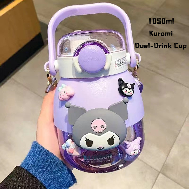 SG Ready Stock Sanrio Kids Tritan Water Bottle BPA Free Cute & Portable Direct Drink Cup Children Xmas Gift Straw Cup