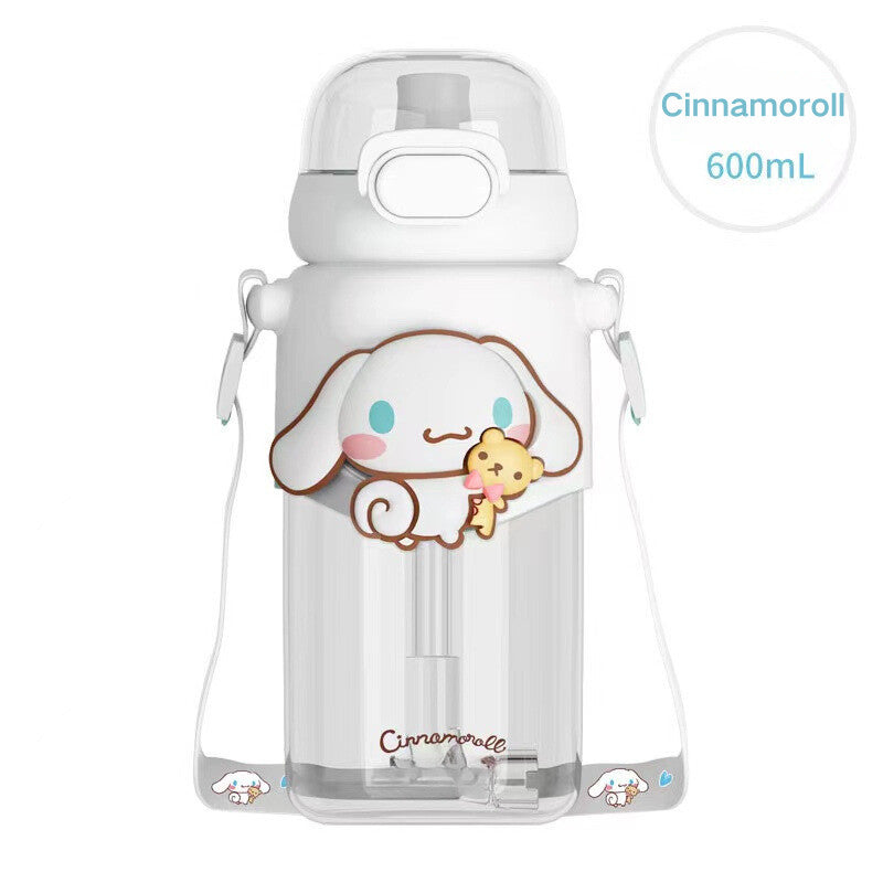 SG Ready Stock Sanrio Kids Tritan Water Bottle BPA Free Cute & Portable Direct Drink Cup Children Xmas Gift Straw Cup