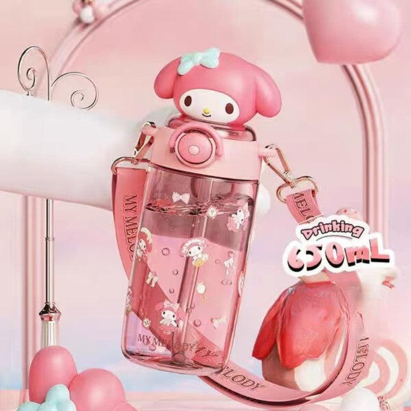 SG Ready Stock Sanrio Kids Tritan Water Bottle BPA Free Cute & Portable Direct Drink Cup Children Xmas Gift Straw Cup