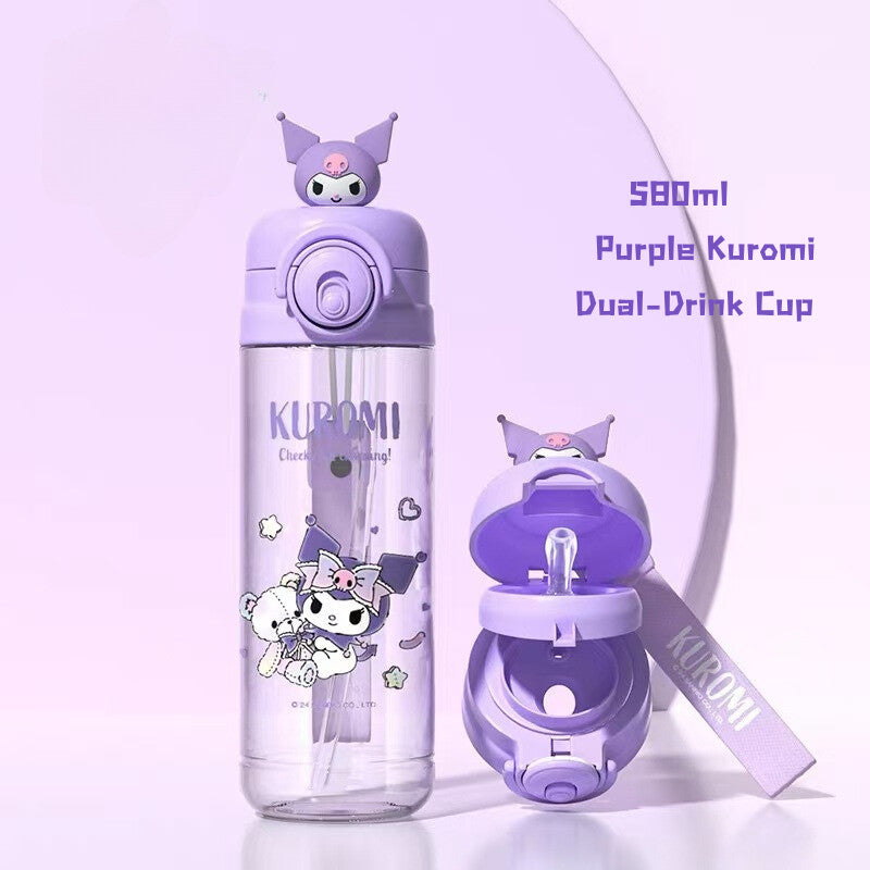 SG Ready Stock Sanrio Kids Tritan Water Bottle BPA Free Cute & Portable Direct Drink Cup Children Xmas Gift Straw Cup