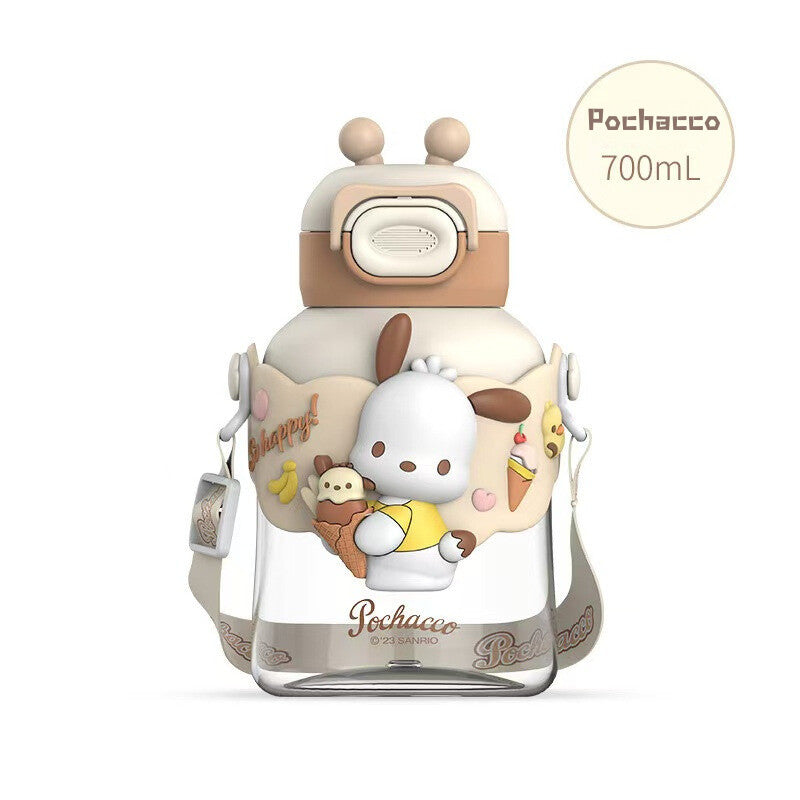 SG Ready Stock Sanrio Kids Tritan Water Bottle BPA Free Cute & Portable Direct Drink Cup Children Xmas Gift Straw Cup