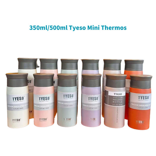 SG Ready Stock Xmas Gifts Tyeso Thermos Cup Creative Round-Shoulder Matte Stainless Steel Water Bottle Student Cup