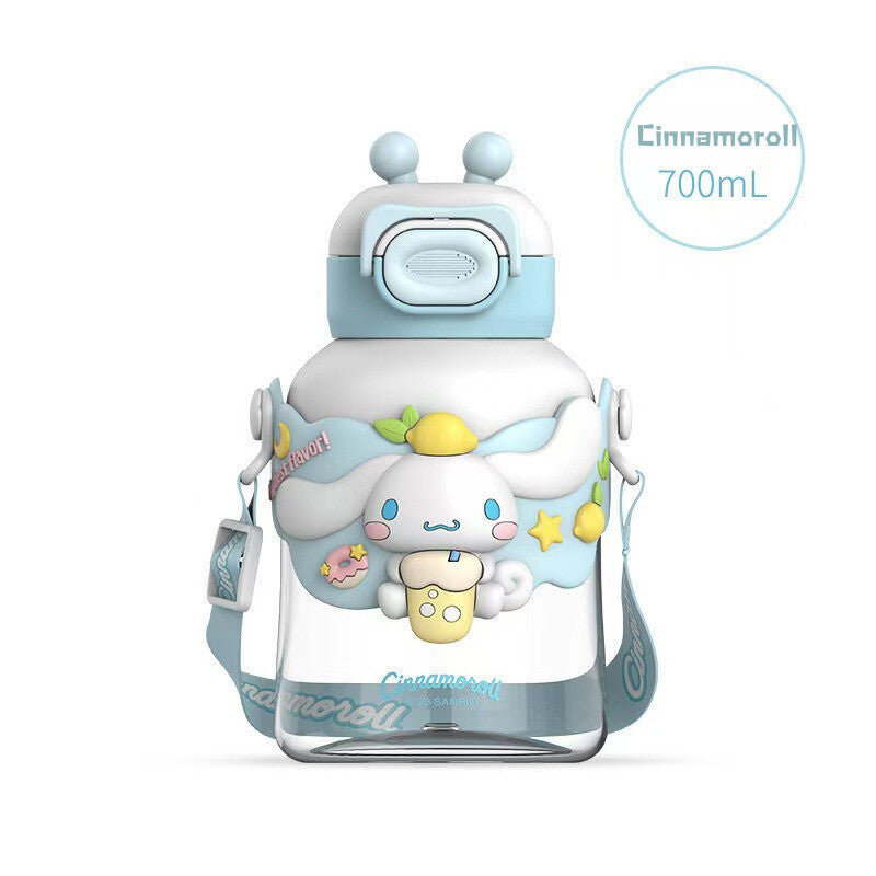 SG Ready Stock Sanrio Kids Tritan Water Bottle BPA Free Cute & Portable Direct Drink Cup Children Xmas Gift Straw Cup