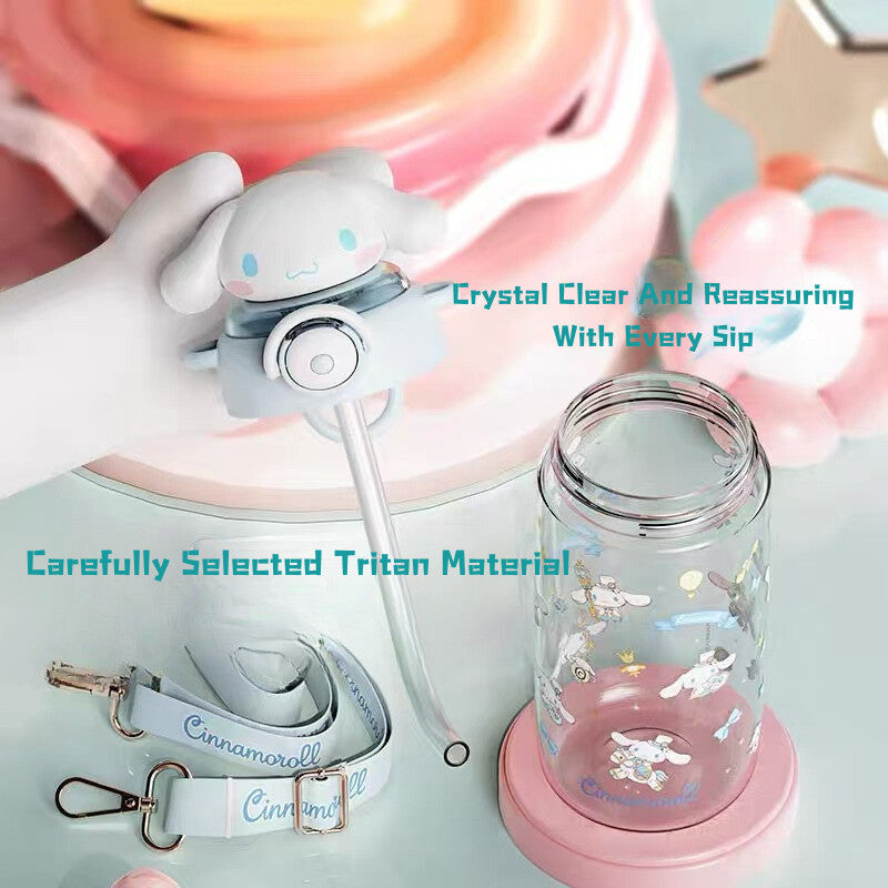 SG Ready Stock Sanrio Kids Tritan Water Bottle BPA Free Cute & Portable Direct Drink Cup Children Xmas Gift Straw Cup