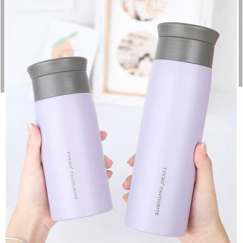 SG Ready Stock Xmas Gifts Tyeso Thermos Cup Creative Round-Shoulder Matte Stainless Steel Water Bottle Student Cup