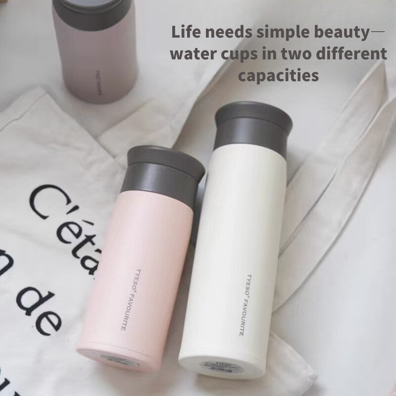 SG Ready Stock Xmas Gifts Tyeso Thermos Cup Creative Round-Shoulder Matte Stainless Steel Water Bottle Student Cup