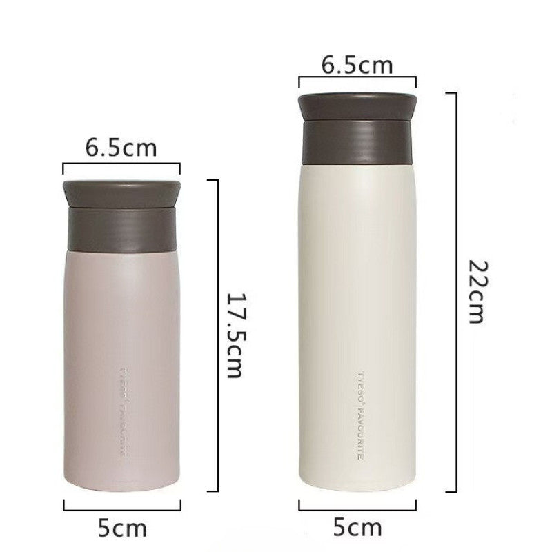 SG Ready Stock Xmas Gifts Tyeso Thermos Cup Creative Round-Shoulder Matte Stainless Steel Water Bottle Student Cup