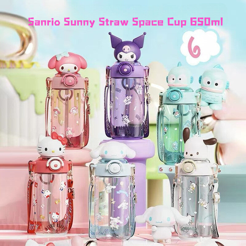 SG Ready Stock Sanrio Kids Tritan Water Bottle BPA Free Cute & Portable Direct Drink Cup Children Xmas Gift Straw Cup