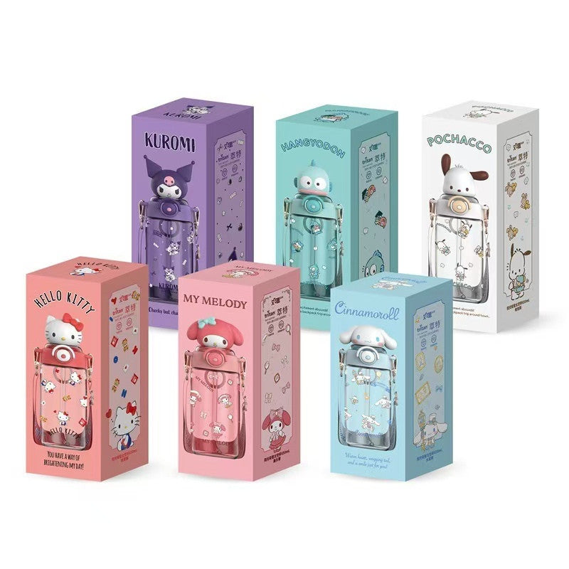 SG Ready Stock Sanrio Kids Tritan Water Bottle BPA Free Cute & Portable Direct Drink Cup Children Xmas Gift Straw Cup