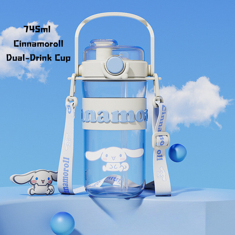 SG Ready Stock Sanrio Kids Tritan Water Bottle BPA Free Cute & Portable Direct Drink Cup Children Xmas Gift Straw Cup