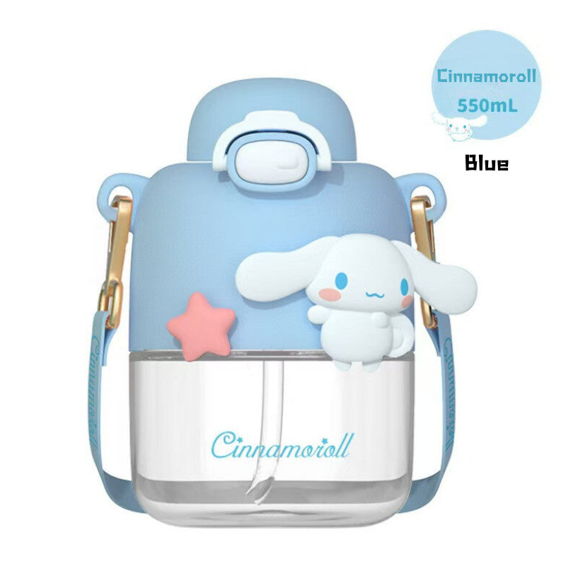 SG Ready Stock Sanrio Kids Tritan Water Bottle BPA Free Cute & Portable Direct Drink Cup Children Xmas Gift Straw Cup