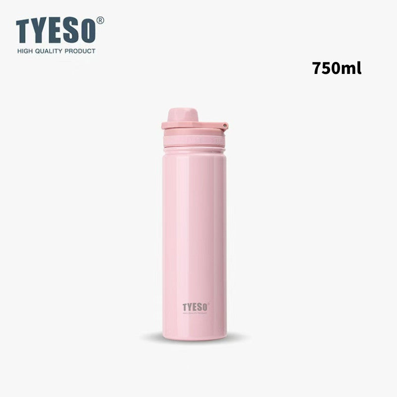 SG Ready Stock Tyeso 1200ml Large Sports Water Bottle with Handle Vacuum Insulated Double-Layer Stainless Steel Cup