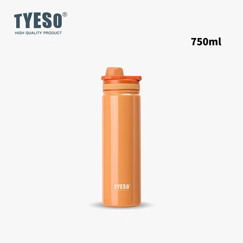 SG Ready Stock Tyeso 1200ml Large Sports Water Bottle with Handle Vacuum Insulated Double-Layer Stainless Steel Cup