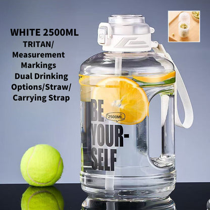 SG Ready Stock 2.5L Tritan Ton-Ton Bucket Large Capacity Outdoor Sports Water Bottle Portable High-Temperature Water Cup