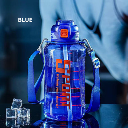 SG Ready Stock 2.5L Tritan Ton-Ton Bucket Large Capacity Outdoor Sports Water Bottle Portable High-Temperature Water Cup