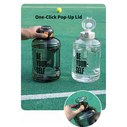 SG Ready Stock 2.5L Tritan Ton-Ton Bucket Large Capacity Outdoor Sports Water Bottle Portable High-Temperature Water Cup