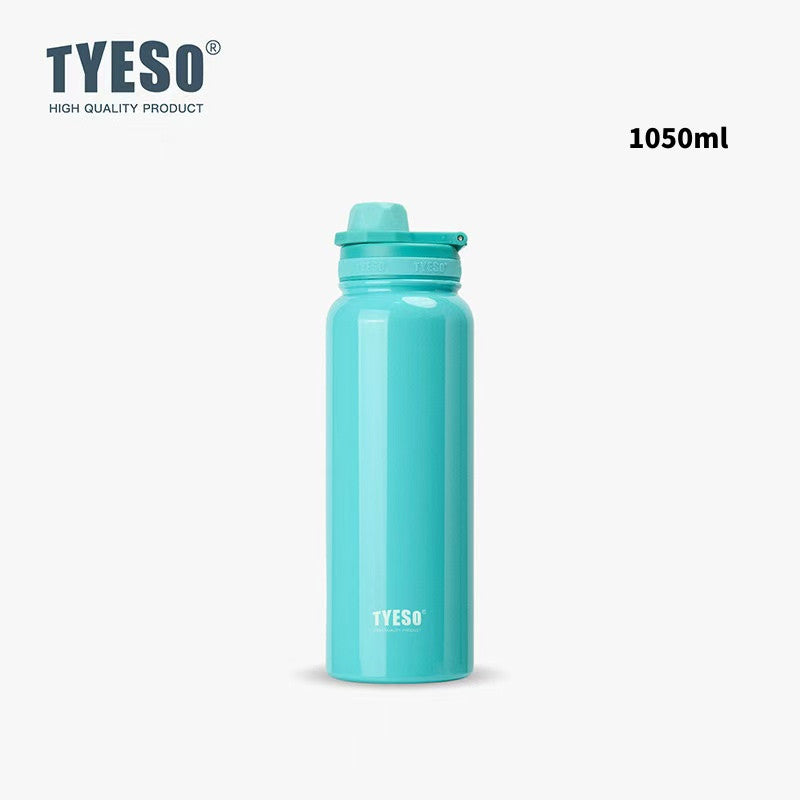 SG Ready Stock Tyeso 1200ml Large Sports Water Bottle with Handle Vacuum Insulated Double-Layer Stainless Steel Cup