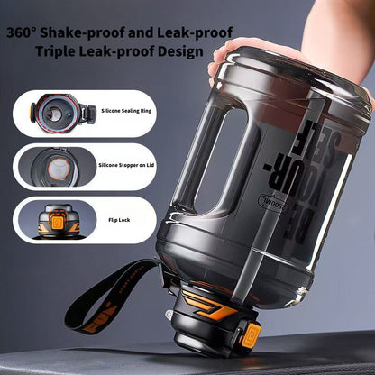 SG Ready Stock 2.5L Tritan Ton-Ton Bucket Large Capacity Outdoor Sports Water Bottle Portable High-Temperature Water Cup