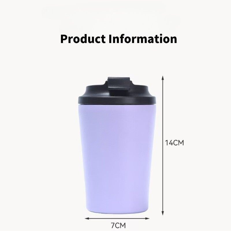 SG Ready Stock 12oz Measuring Milk Cup 304 Stainless Steel Insulated Cup Coffee Car Cup