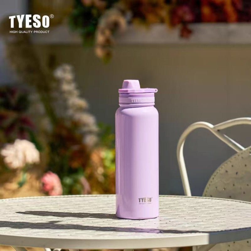 SG Ready Stock Tyeso 1200ml Large Sports Water Bottle with Handle Vacuum Insulated Double-Layer Stainless Steel Cup