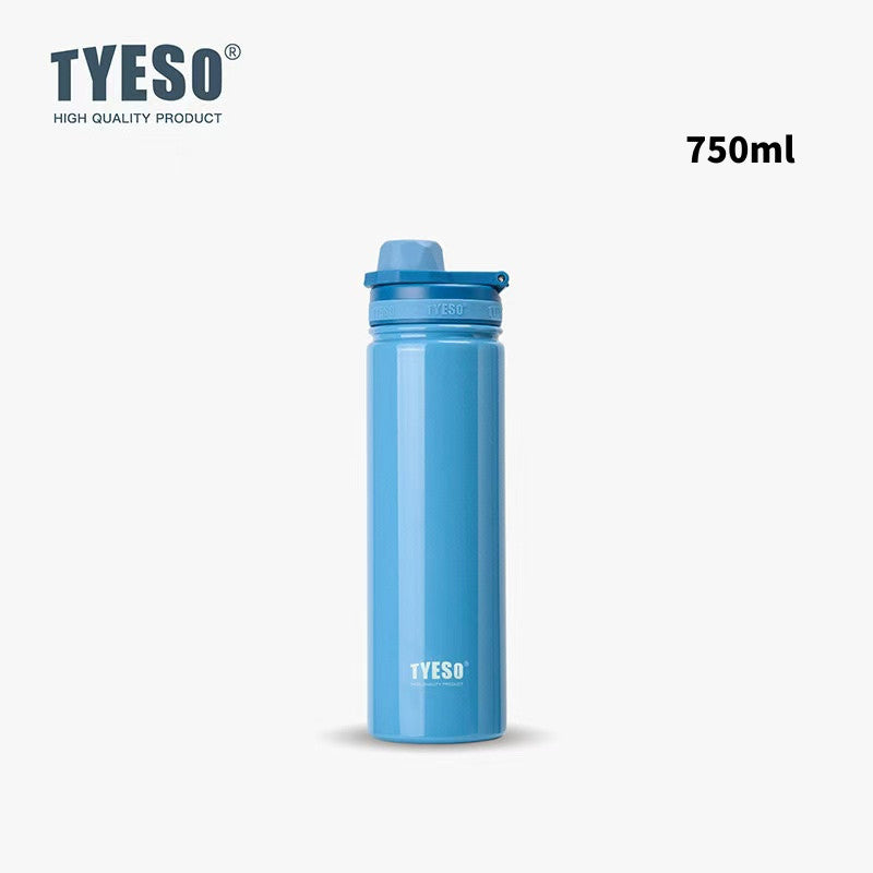 SG Ready Stock Tyeso 1200ml Large Sports Water Bottle with Handle Vacuum Insulated Double-Layer Stainless Steel Cup