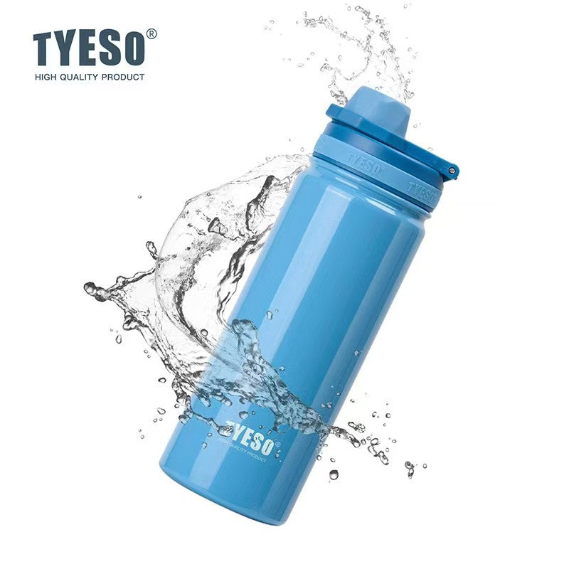 SG Ready Stock Tyeso 1200ml Large Sports Water Bottle with Handle Vacuum Insulated Double-Layer Stainless Steel Cup