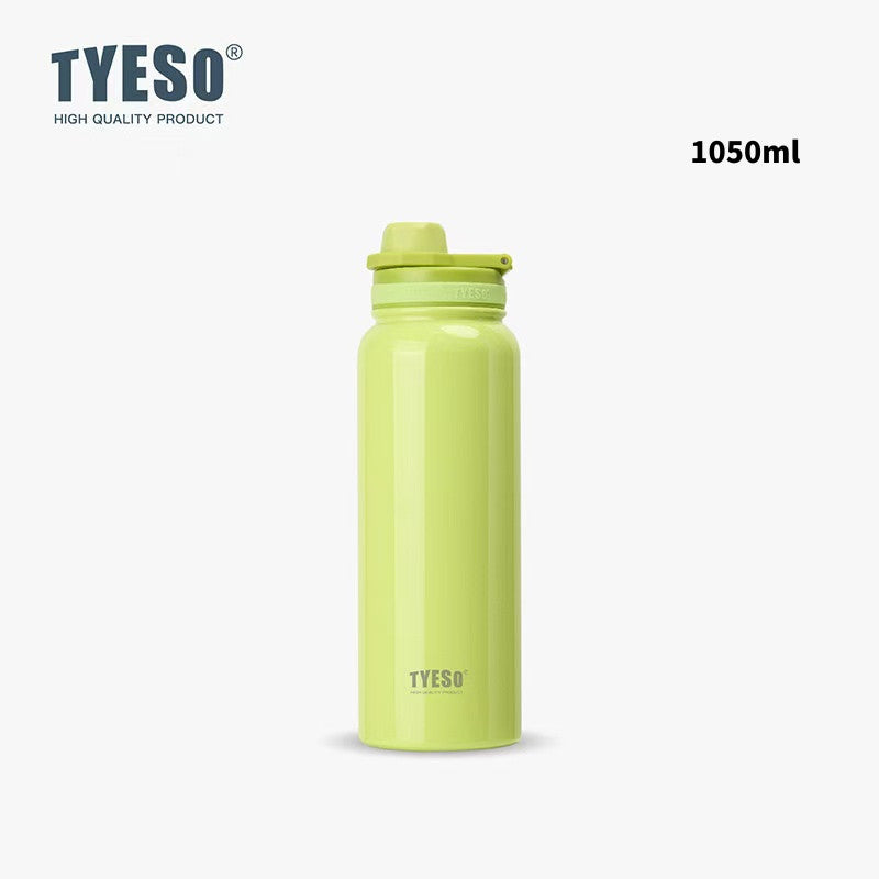 SG Ready Stock Tyeso 1200ml Large Sports Water Bottle with Handle Vacuum Insulated Double-Layer Stainless Steel Cup