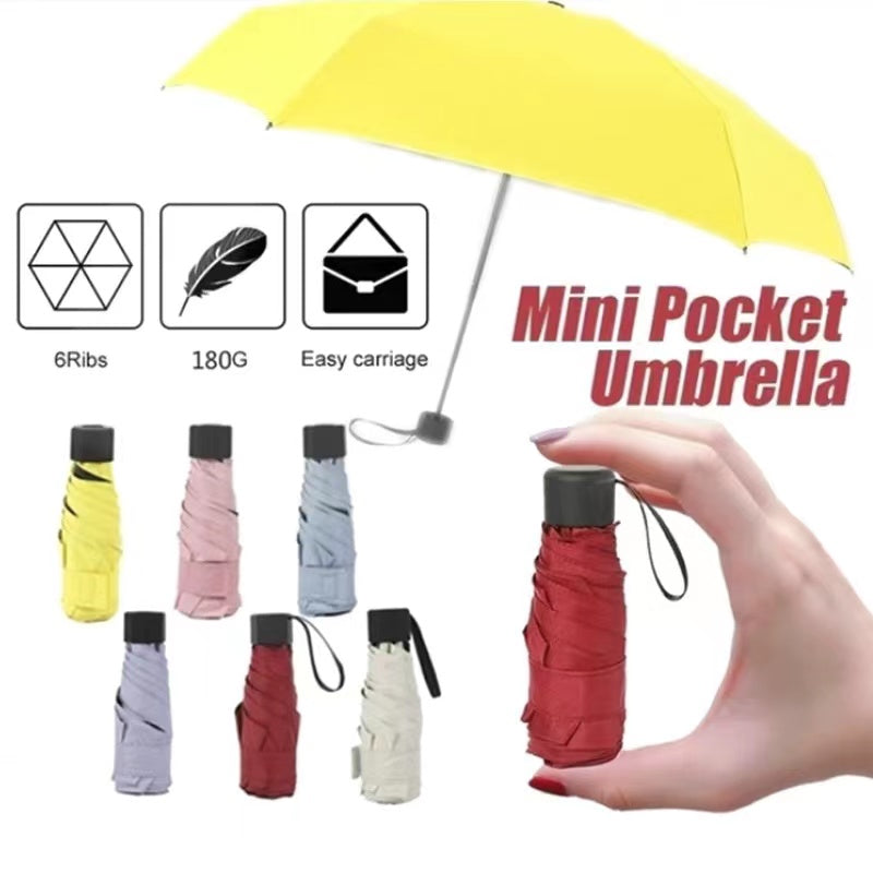 Mini pocket uv-proof waterproof portable travel folding small umbrella