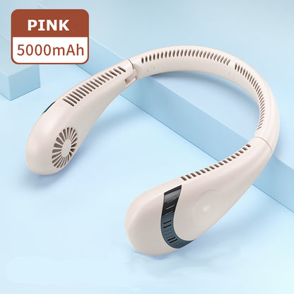 Teacher's Day Gift Rechargeable Portable USB Leafless Cooling Outdoor Sports Personal Hanging Neck Fan