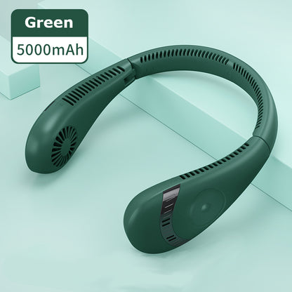 Teacher's Day Gift Rechargeable Portable USB Leafless Cooling Outdoor Sports Personal Hanging Neck Fan