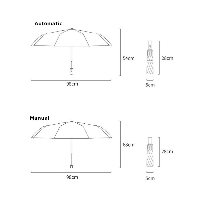 Automatic uv umbrella foldable windproof small portable travel umbrella