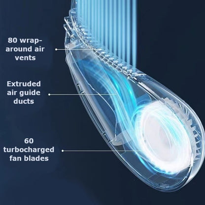 Teacher's Day Gift Rechargeable Portable USB Leafless Cooling Outdoor Sports Personal Hanging Neck Fan