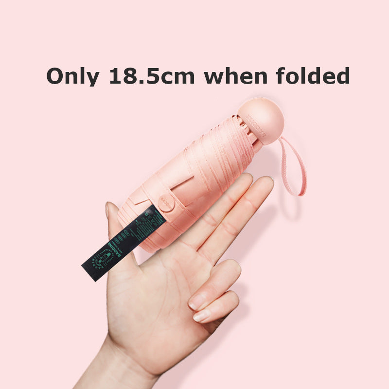 Mini Umbrella Lightweight Compact Phone Size Small Pocket UV50 Foldable Umbrella