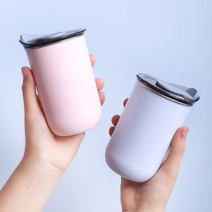 SG Ready Stock Portable 304 Stainless Steel Insulation Coffee Mug /Ins Style Travelling Mug/ Office Cup For Hot and Cold Drinks/Packing Cup
