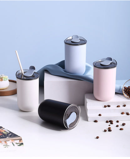 SG Ready Stock Portable 304 Stainless Steel Insulation Coffee Mug /Ins Style Travelling Mug/ Office Cup For Hot and Cold Drinks/Packing Cup