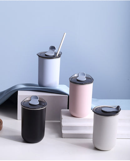 SG Ready Stock Portable 304 Stainless Steel Insulation Coffee Mug /Ins Style Travelling Mug/ Office Cup For Hot and Cold Drinks/Packing Cup