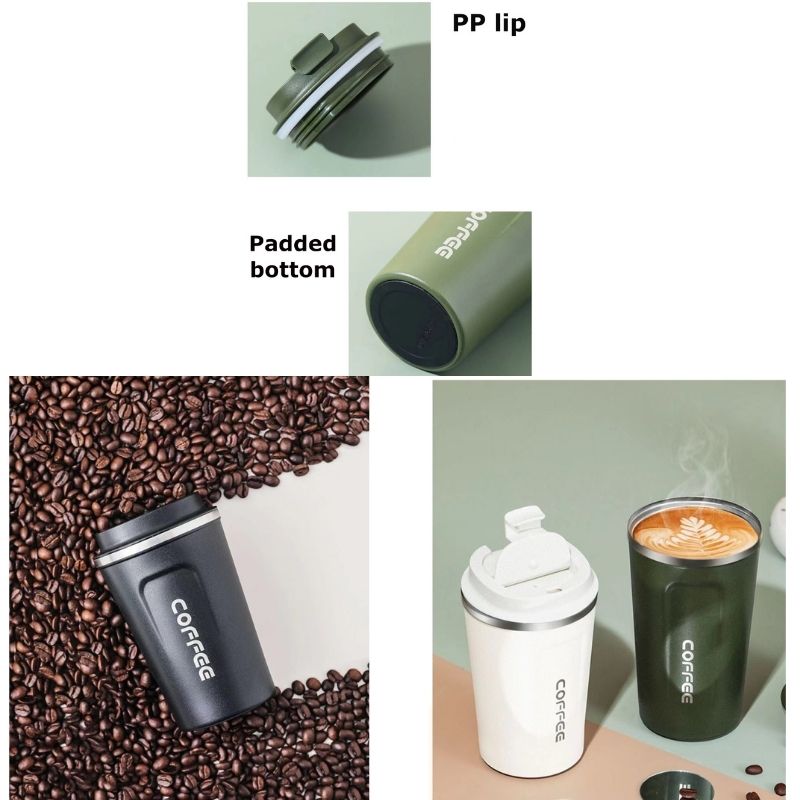 Stainless Steel Vacuum Coffee Cup With Ceramic Outer Coating