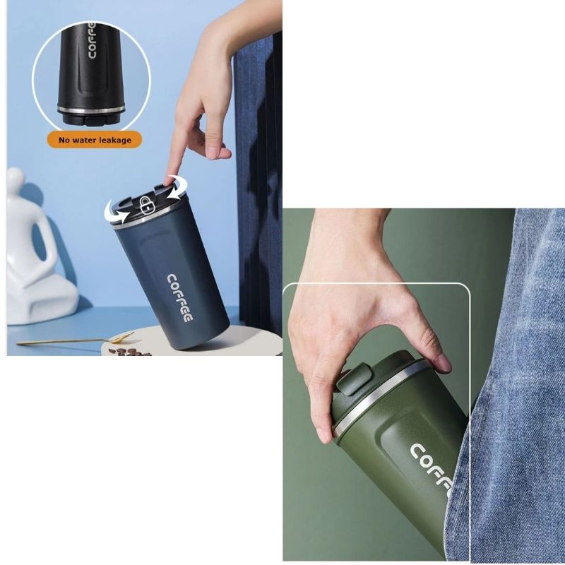 Stainless Steel Vacuum Coffee Cup With Ceramic Outer Coating